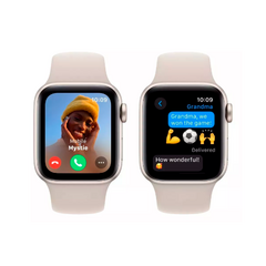 APPLE WATCH SE GPS (2ND GEN) • CAJA DE ALUMINIO BLANCO ESTELAR DE 44 MM • CORREA DEPORTIVA BLANCO ESTELAR M/L - tienda online