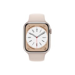 APPLE WATCH SERIES 8 GPS 45MM STARLIGHT ALUMINUM CASE WITH WHITE SPORT BAND - comprar online