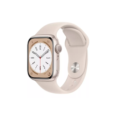 APPLE WATCH SERIES 8 GPS 41MM STARLIGHT ALUMINUM CASE WITH STARLIGHT SPORT BAND