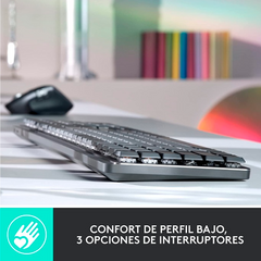TECLADO BLUETOOTH INALÁMBRICO LOGITECH MX MECHANICAL ESPAÑOL ESPAÑA GRAFITO