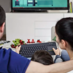 TECLADO INALÁMBRICO TOUCHPAD K400PLUS LOGITECH NEGRO ESPAÑOL - tienda online