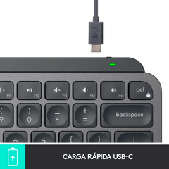 Imagen de TECLADO BLUETOOTH INALÁMBRICO LOGITECH MASTER SERIES MX KEYS MINI QWERTY EASY SWITCH ESPAÑOL CON LUZ BLANCA GRAFITO