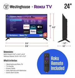 TV SMART WESTINHOUSE ROKU 24 - tienda online