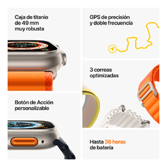 APPLE WATCH ULTRA GPS + CELULAR 49MM TITANIUM CASE WITH STARLIGHT ALPINE LOOP - comprar online