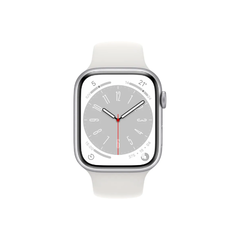 APPLE WATCH SERIES 8 GPS 45MM SILVER ALUMINUM CASE WITH WHITE SPORT BAND - comprar online