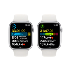 Imagen de APPLE WATCH SERIES 8 GPS 45MM SILVER ALUMINUM CASE WITH WHITE SPORT BAND