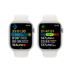 APPLE WATCH SE GPS 44MM SILVER ALUMINUM CASE WHITE SPORT BAND (2.ª GEN)