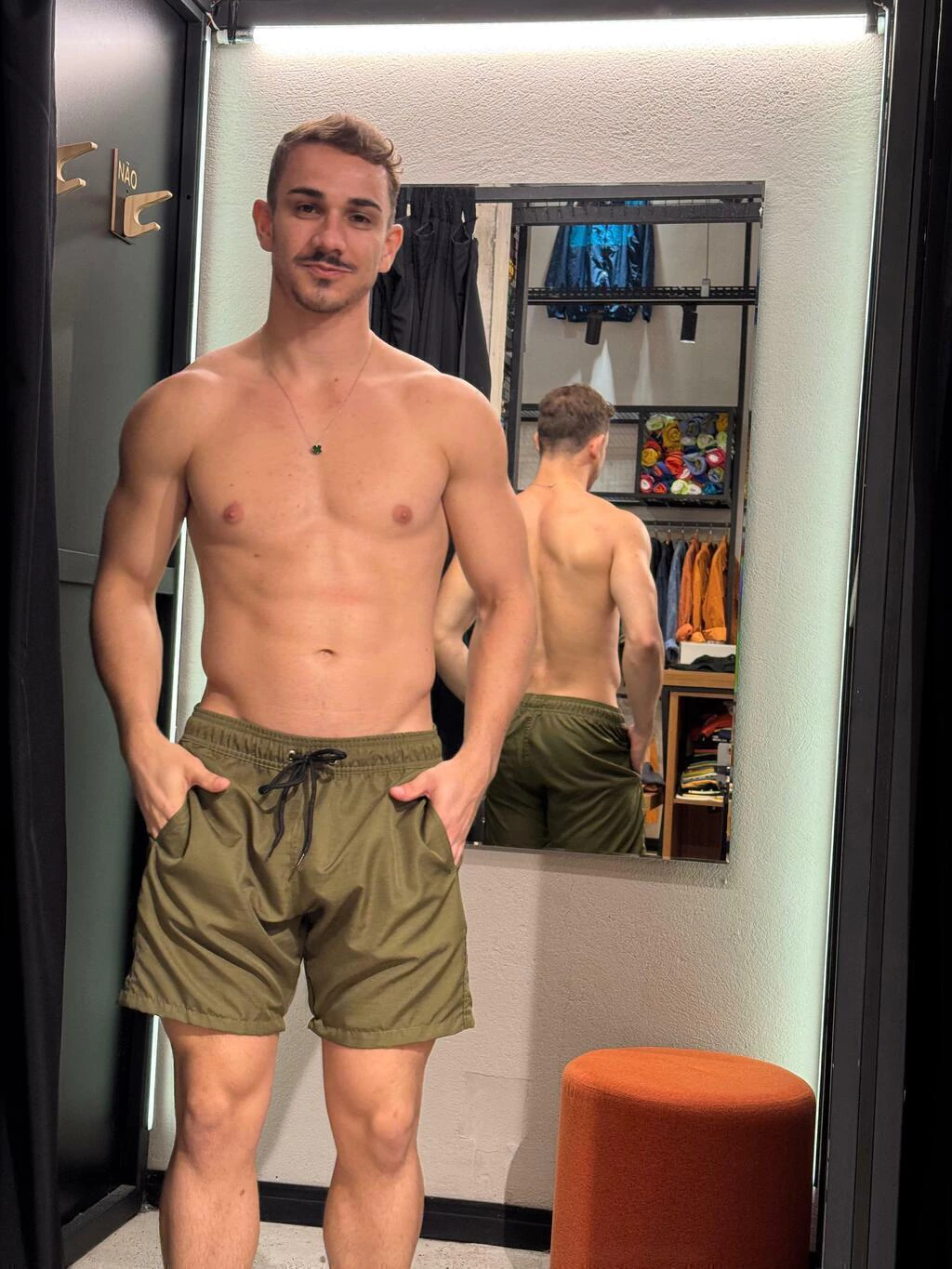 Short Lemon Ripstop verde militar