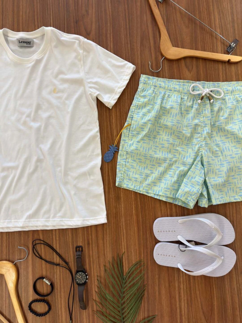 T-shirt Lemon Brasil 100% Pima Off white sinalização no peito