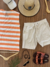 Regata machão listrada com elastano abóbora - comprar online