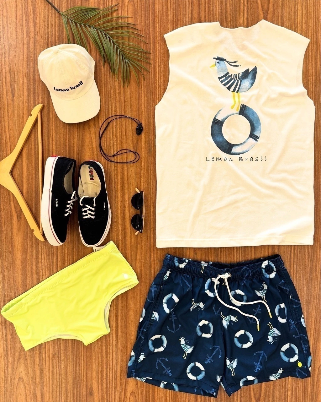 Beach Short Lemon gaivota