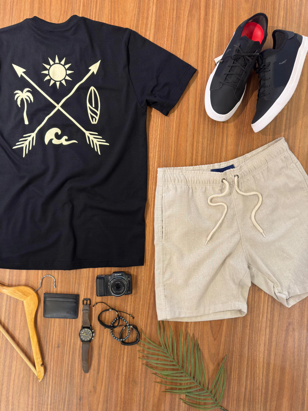 T-shirt Lemon Flecha Praia Preta