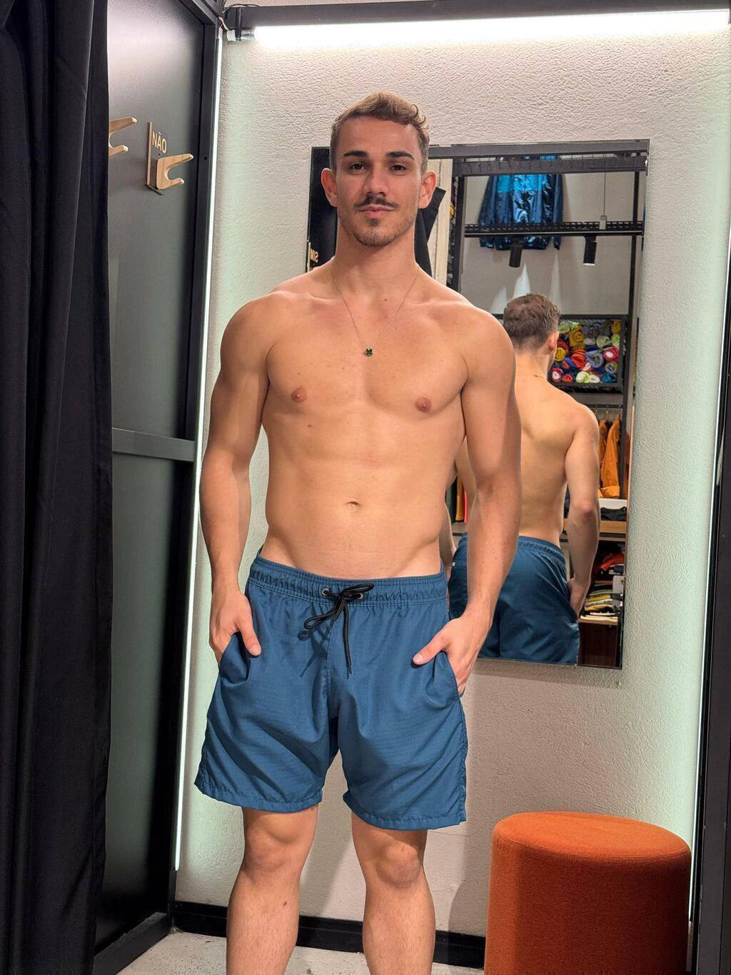 Short Lemon Ripstop azul