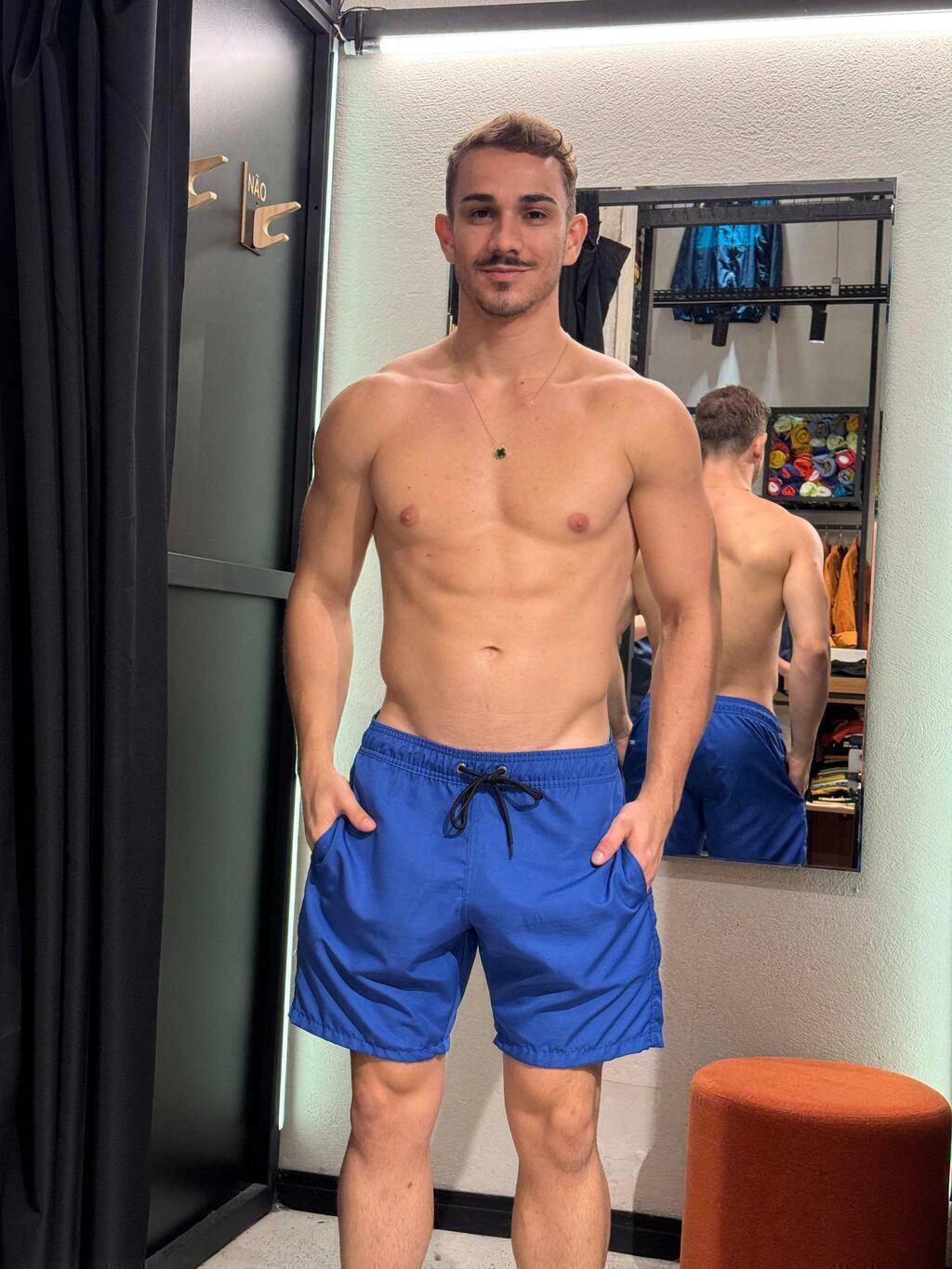 Short Lemon Ripstop Azul royal