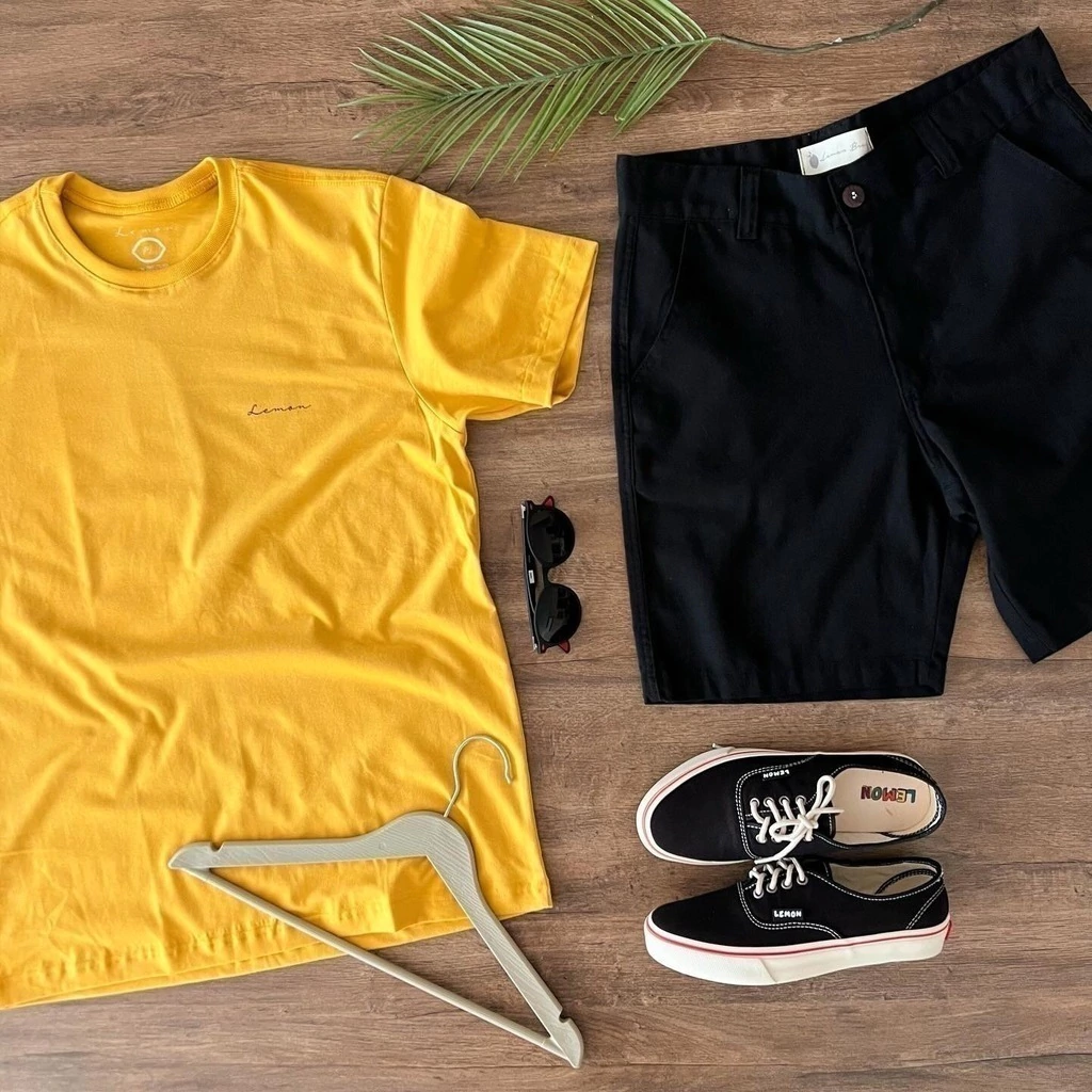 Bermuda alfaiataria de Linho preta