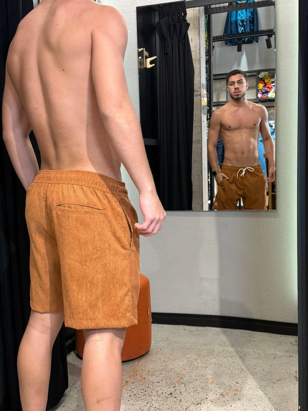 Short veludo Lemon terracota