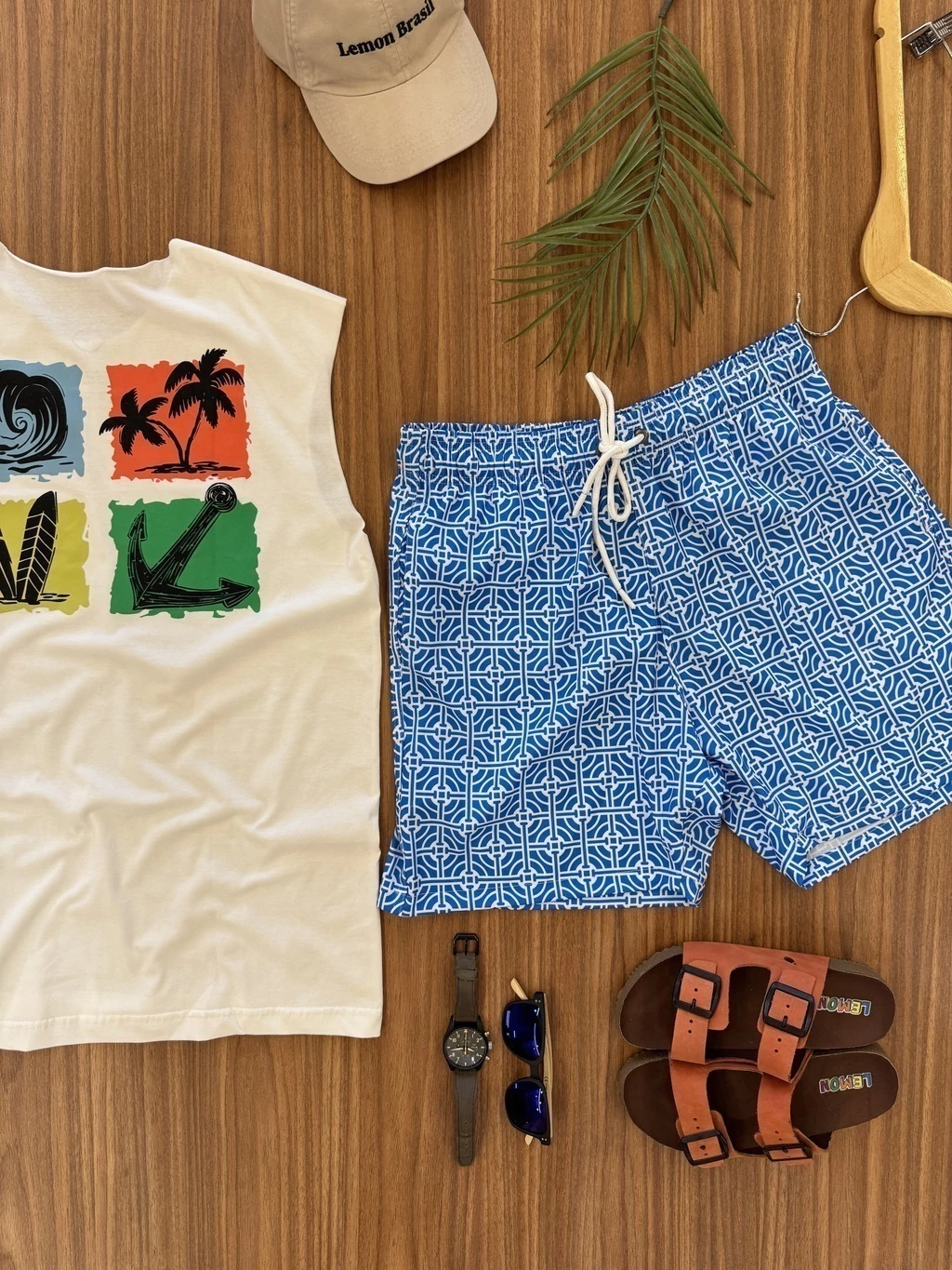 Regata machão Lemon quatro cores praia