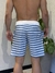 Bermuda moletom tricot fibras recicladas listra azul - Lemon Brasil