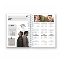 Caderno e Agenda Supernatural Personalizado - 2027/2028 - SR Store