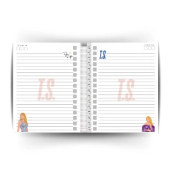Caderno e Agenda Taylor Siwft Personalizado - 2027/2028 A5 - loja online