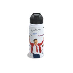 Squeeze Garrafa Christopher Uckermann Diego Bustamante RBD Rebelde Personalizada Alumínio -750ml - comprar online