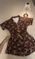 PIJAMA AMERICANO LAÇOS - MARROM E NUDE