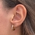 Par de Brinco Argola Cravejada 13mm Aço Inoxidável Dourado
