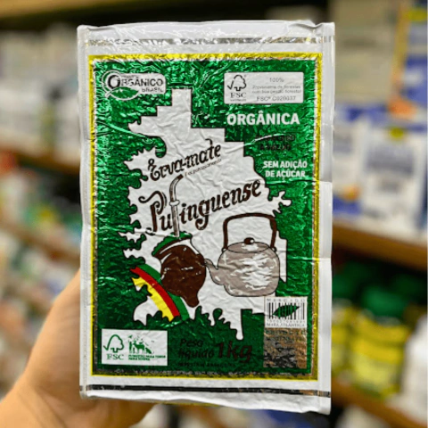 Erva Mate - Putinguense - Orgânica - 1kg à vácuo