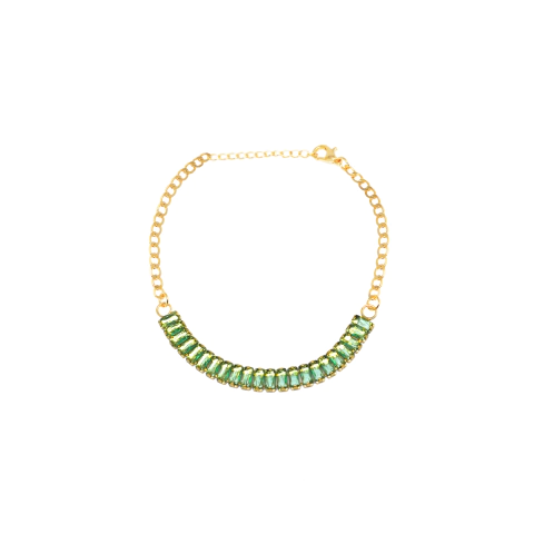 Pulseira Riviera Zircônia Verde
