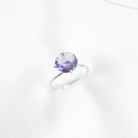 Anel Cálice Roxo Tanzanita Prata - comprar online