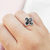 Anel Flor Black Prata - comprar online