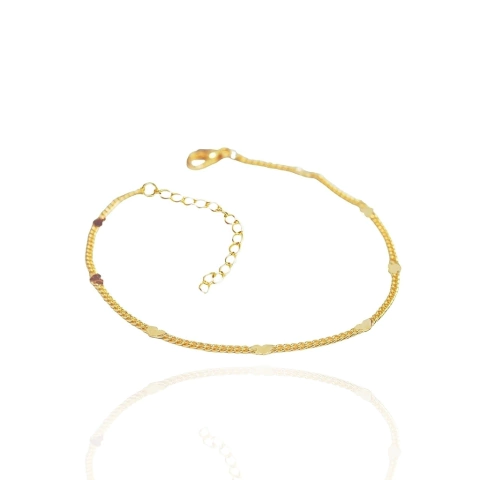 Pulseira Corrente Groumet com Coração