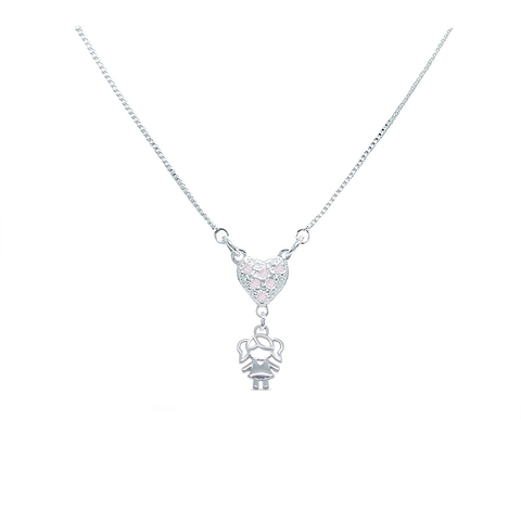 Gargantilha Menina Zircônia Light Rose