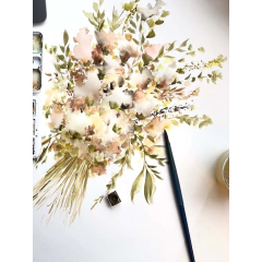 Acuarela enmarcada | Ramo seco en Flor - comprar online