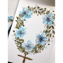 Acuarela enmarcada | Rosario en Flor - comprar online