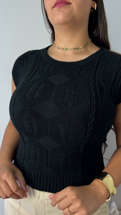 BLUSA TRICÔ MODAL COM MANGUINHA CURTA AYLA - comprar online