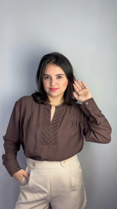 BATA COM MANGA LONGA E BORDADO MIRELA - loja online