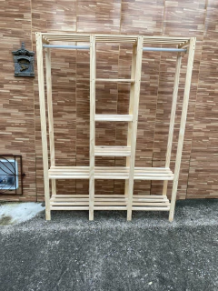 Arara para Roupas Leonora Ripada - NoCaprichoWood - Móveis Rústicos de Pinus em Fortaleza