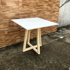 Mesa de Jantar para 2 lugares ALex Quadrada Branca 80x80