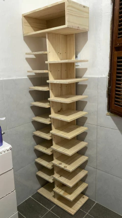 Sapateira Jeff Vertical 20 Pares - NoCaprichoWood - Móveis Rústicos de Pinus em Fortaleza