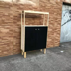 Estante multiuso com 2 portas Godoy Black na internet