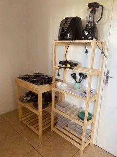 Combo 2 - Suporte cooktop 4 bocas + Estante média ripada. na internet