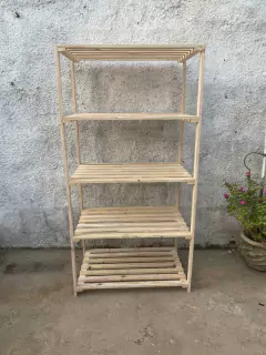 Estante Multiuso 5 prateleiras Layane - NoCaprichoWood - Móveis Rústicos de Pinus em Fortaleza