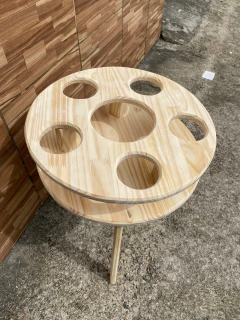 Mesa Petisqueira Redonda Natural - loja online