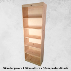 Estante Multiuso Will Com Costa - NoCaprichoWood - Móveis Rústicos de Pinus em Fortaleza