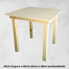 Mesa Infantil Elano Branca 60x60