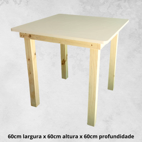 Mesa Infantil Elano Branca 60x60