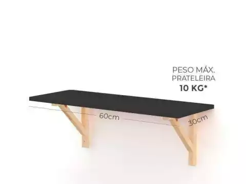 PRATELEIRA BLACK 60X30