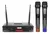 Micrófono Inalámbrico Doble Uhf Novik Unk-330 70m C/maletín