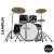 Batería Mapex Horizon Hx5045jdk 5 Cuerpos Negra Con Fierros